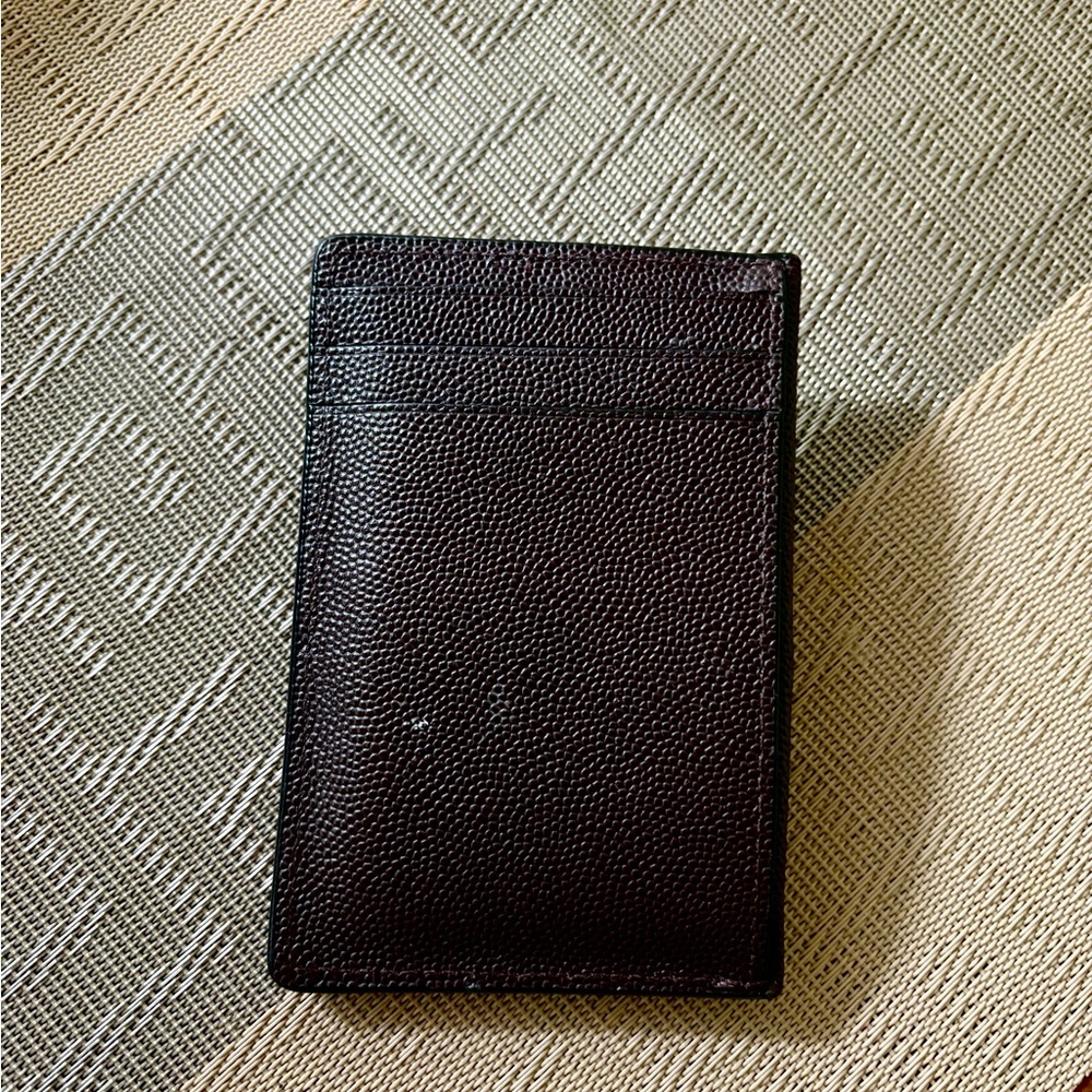 Coach Luxurious Leather Card Wallet With Gold C Logo, Brown/gold - Picture 3 of 4